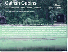 Tablet Screenshot of catfishcabins.com